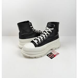Size 47EU/14US - Alexander McQueen Silck Leather Boots